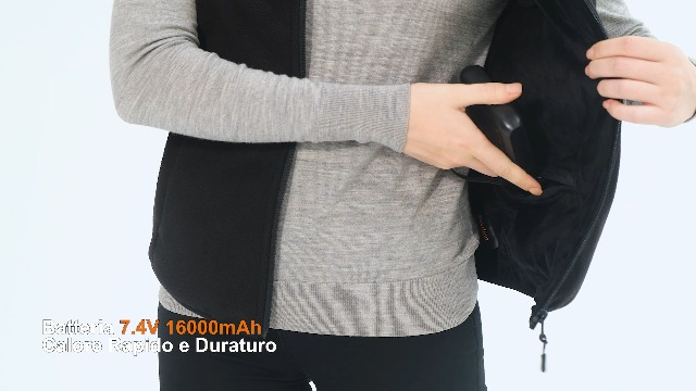 Gilet Riscaldato Per Uomo Con Batteria 16000mAh, 9 Zone Di Calore, Impermeabile, Ideale Per Caccia E Attività Outdoor