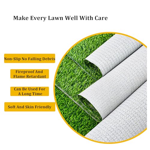 Tappeto in Erba Artificiale di Alta qualità con Altezza del Pelo di 2 cm - Erba Sintetica per Animali Domestici, Giardino, Patio e Balcone - Tappeto Verde per Esterni 80 x 200 cm per paesagg
