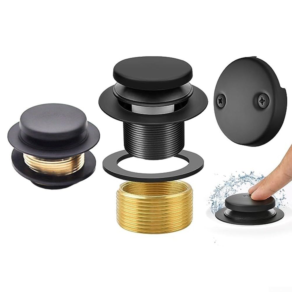 Desagüe de bañera negro, kit de conversión de drenaje de bañera con rosca universal, DA532GKAM308R3U6E9HWO