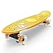 Monopattino Skateboard per Bambini 3-6 Anni Quattro Giri Scooter Boy Girl Student Principiante Pesce Piatto Piccolo (Colore : Giallo)