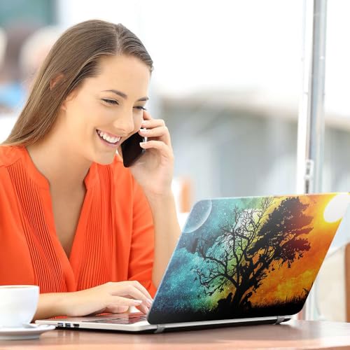 Image of Galaxsia Floral D32 Top+Wrist Pad Vinyl Laptop Skin /Sticker /Cover Upto 15.6 Inches Laptops Laminated-Removable-HD Quality Compatible for Hp-Dell-Sony-Lenovo-Asus etc.(15x10 Inches)