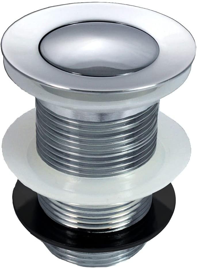 Push Button Unslotted Basin Waste Chrome