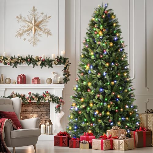 Alupssuc 180CM Albero di Natale con 350 LED Bianco Caldo
