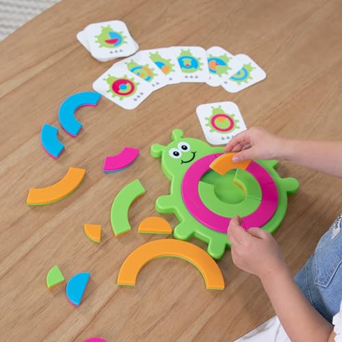 Image of Fat Brain Toys Bugzzle Kids Puzzles Ages 3+ - Match-The-Picture Fraction-Learning Brainteaser, Toys for Kids