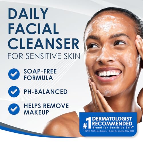 Image of Vanicream Gentle Facial Cleaner, 2.5 Fl Oz, Formulated without Common Irritants for Sensitive Skin, Removes Makeup, Dirt & Excess Oils, Non-Comedogenic, pH-Balanced Face Wash (Pack of 12)