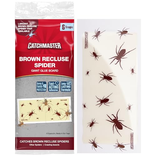 Catchmaster Brown Recluse Spider Giant Glue Boards 6Pk, Adhesive Bug Catcher,...