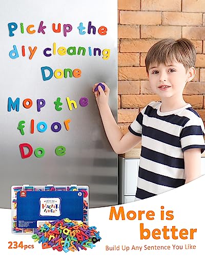 image for Coogam Magnetic Letters 234 Pcs, Uppercase Lowercase Foam Alphabet ABC