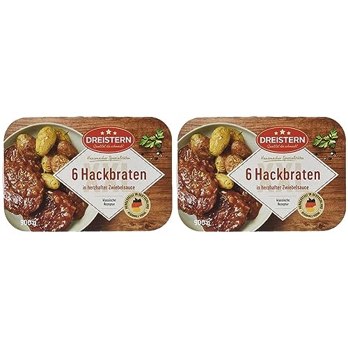Dreistern 6 Hackbraten in herzhafter Zwiebelsauce, 900 g (Packung mit 2)