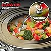 Modern Innovations Universal Lid with Tempered Glass Top for Pots & Pans, Fits 8.25, 9, 10, 11, and 12 Inch Cookware - Large Replacement Frying Pan Cover, Cast Iron Skillet Lids - Stainless Steel #5