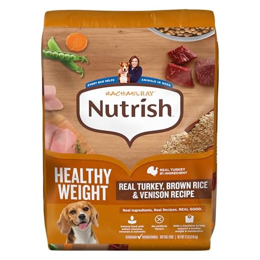 Nutrish Rachael Ray Healthy Weight Adult Dry Dog Food Real Turkey, Brown Rice & Venison Recipe, 12 lb. Bag