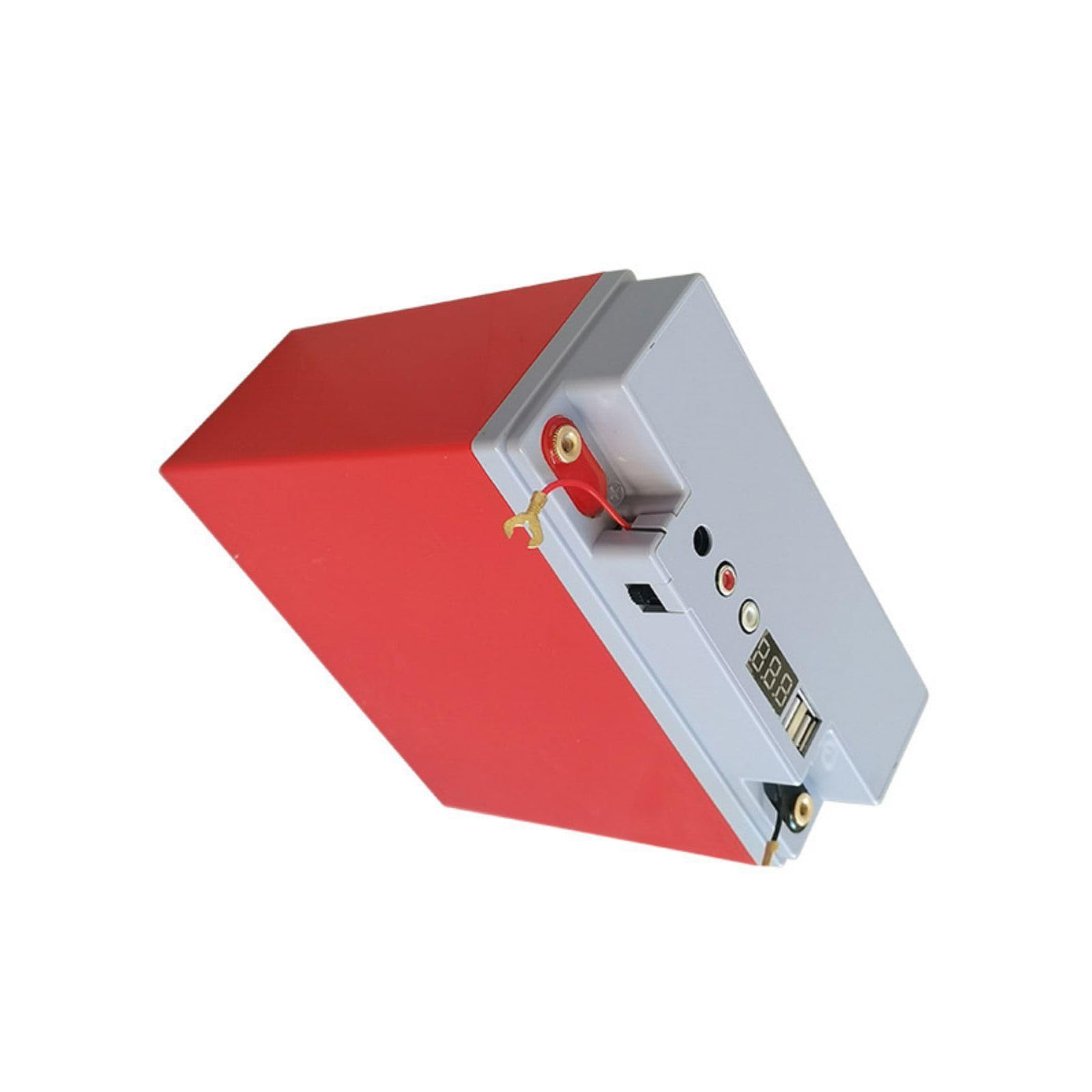 GOLOVENLD Battery Charging Case Power Banking Box with 2 USB Output Charging 12V 17A Rechargeable Battery Case Replacement