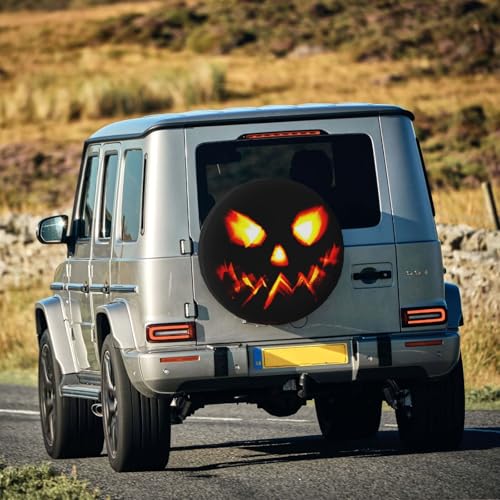 Image of Ghost Face Spare Tire Cover Weatherproof Universal Halloween Decorations Wheel Protectors Wheel Covers for Rv Camper Travel Trailer SUV Truck 17 Inch