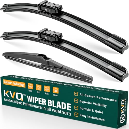 Image of Windshield Wiper Blades Replacement for Chevy Chevrolet Spark 2013 2014 2015,Original Equipment Replacement Front Rear Wiper Blade Set - 24 inch 16 inch 12 inch (Set of 3)