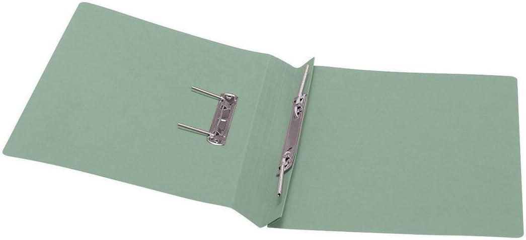 5 Star Office Transfer Spring File 285gsm 38mm Foolscap Green [Pack 50]