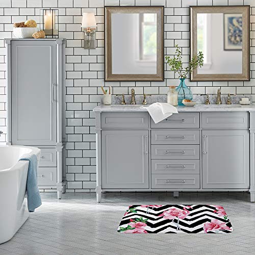 Tapis de bain absorbant en microfibres lavable pour sol sec
