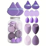 Juego de esponjas de maquillaje multiusos de 12 piezas, incluye 3 esponjas de polvo, 3 mini almohadillas de aire, 3 BeautyBlenders y 3 mini licuadoras de belleza, rosa