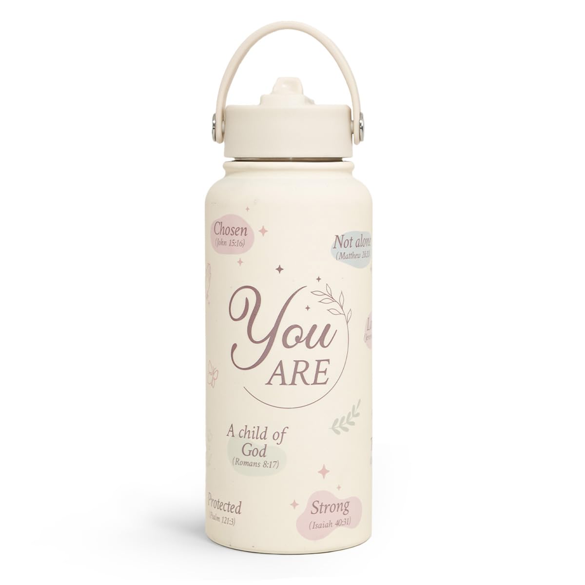 Christian Water Bottle 32oz Stainless Steel Insulated with Lid, Inspiration Gifts for Women, Religious Gifts for Mom Friends Ladies Sisters on