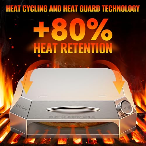 Image of Onlyfire Stainless Steel Pizza Oven Kit for Gas /Charcoal /Pellet Grill Top