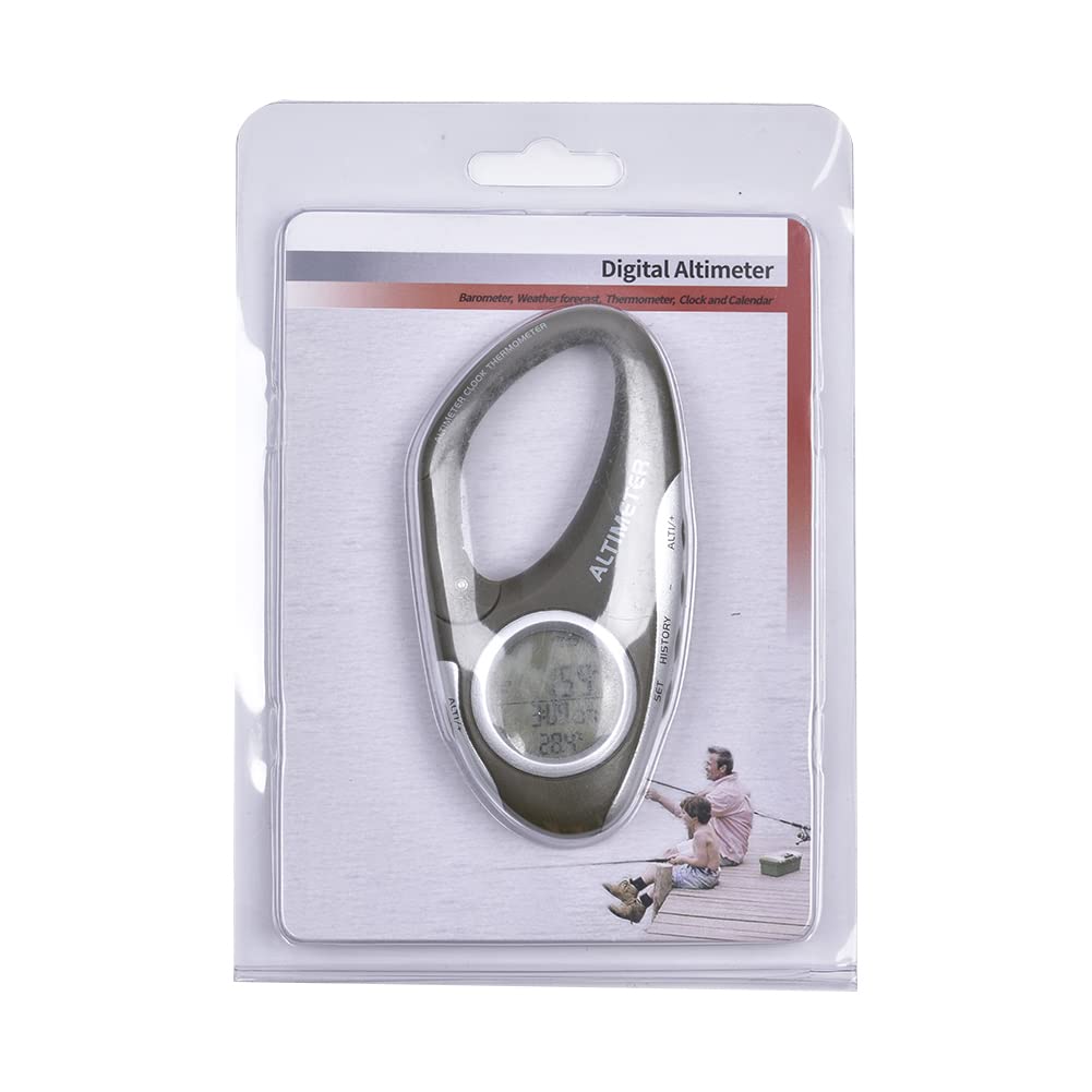 HEYCE Altimètre pour la randonnée, Altimètre électrique avec prévisions météo, Accessoires Randonnée Mousqueton Altimètre pour Escarpes Bluffs Montagnes Adultes