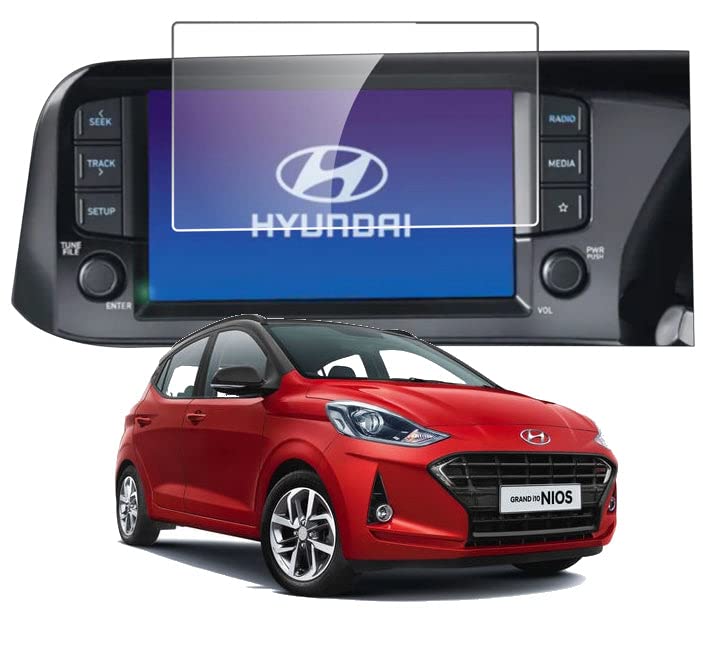 Image of Screen Protector Compatible With HYUNDAI Grand i10 Nios Sportz (Diesel) [Transparent] Unbreakable 9H Nano Glossy Finish Car Infotainment