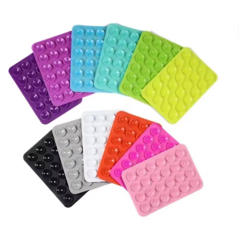 Silicone Suction Pad for Mobile Phone Fixture Suction Cup Backed Adhesive Silicone Rubber Sucker Pad for Fixed Pad Multicolor (Pack of 1) Colour as per Availability-image-6