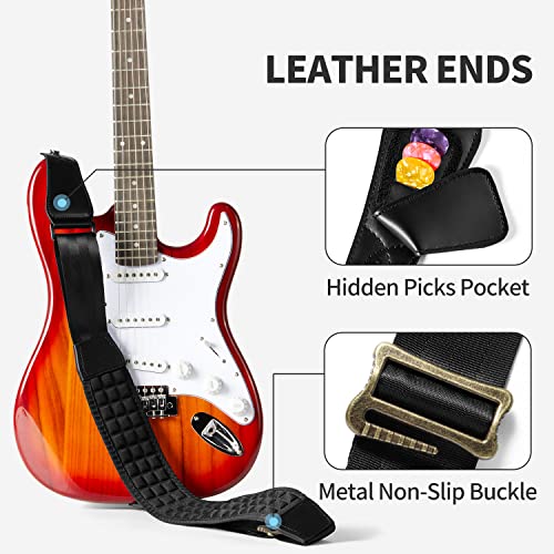 adorence Sangle de guitare basse avec support de médiator – Sangle rembourrée avec double boucles réglables pour guitare… - Les Beatles, Paul McCartney, John Lennon, RIngo Starr, George Harrison adorence Sangle de guitare basse avec support de médiator – Sangle rembourrée avec double boucles réglables pour guitare… – Image 5
