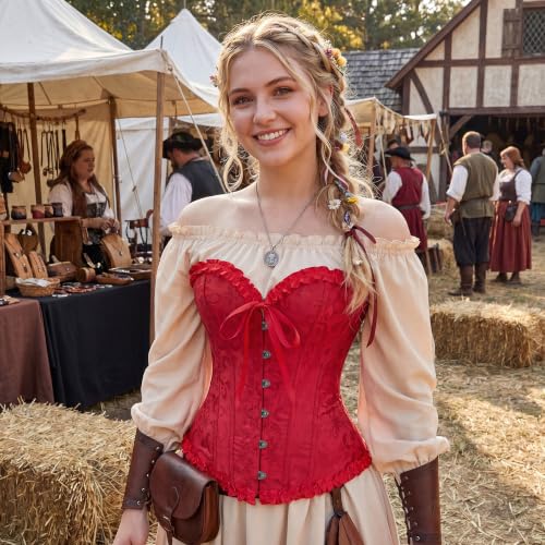 Image of frawirshau Women's Overbust Costume Corset Renaissance Victorian