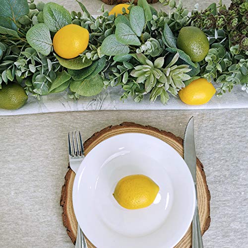 Winlyn 28 Pcs Fake Lemon Artificial Fruits Vivid Green And Yellow Lemon Mixed Set Lifelike Simulation Fruit For Home House Kitchen Party Decoration #TOP5