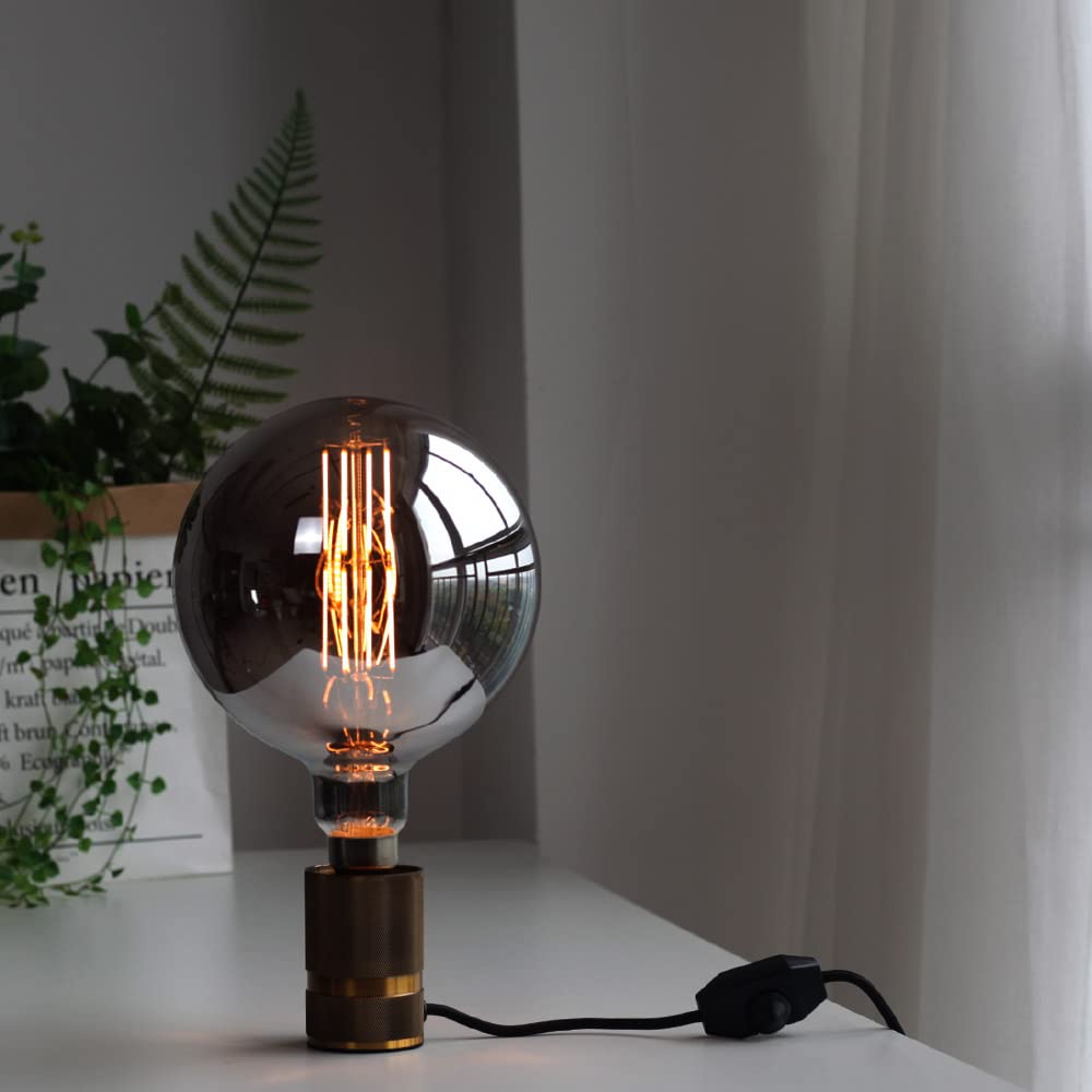 Lampadine a led antiche Lampadina decorativa gigante 8W Dimmerabile E27 Base 220 / 240V 600Lumens Super Giallo Caldo G200 Grigio placcato