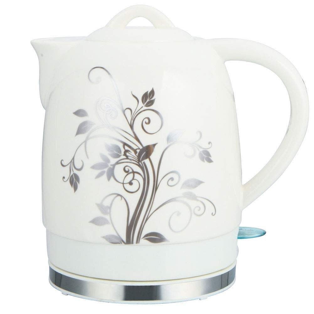Kettles Hervidor eléctrico de cerámica, tetera inalámbrica de 1,6 litros, apagado automático y protección contra ebullición en seco, 1350 W rápido (Color : D) Present