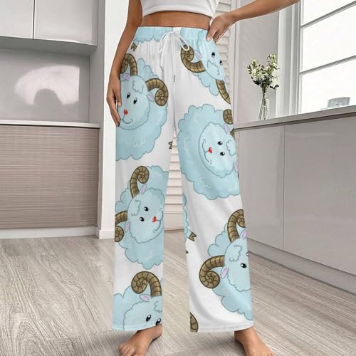 Pajama Pants for Man Woman Simple Unisex Home Lounge Pants Sleepwear Gifts Cute Cartoon Sheep2