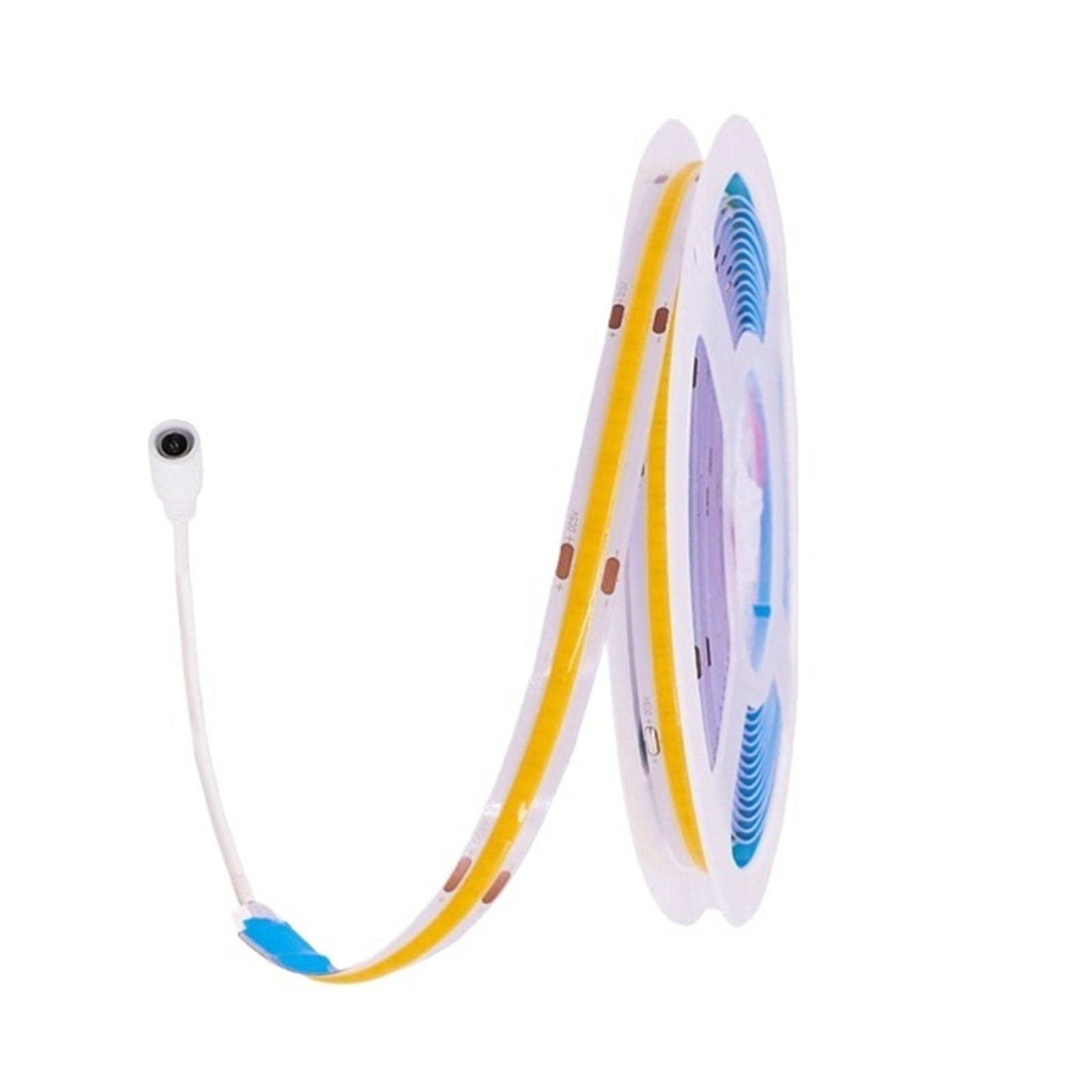 wenwendianzi DC 5V LED COB Strip Light USB Linear Lighting 320LED(Blue,DC Plug,0.5m)