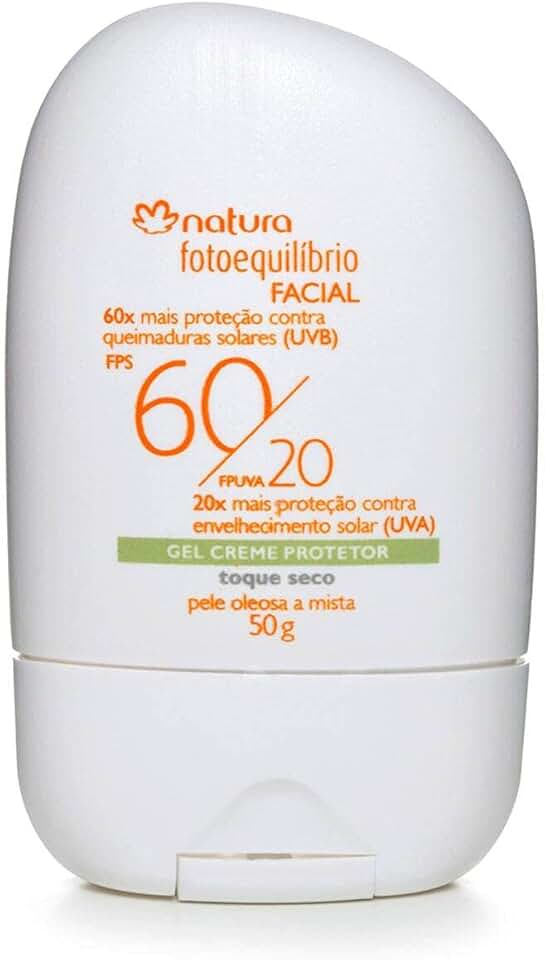Gel Creme Protetor Facial FPS 60/ FPUVA 20 Pele Mista a Oleosa Fotoequilíbrio - 50g