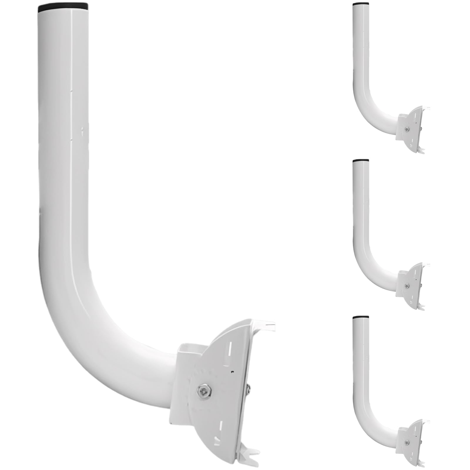 4 Stück Wireless-Bridge-Halterung, Eisenhalterung für Mast und Wand mit verstellbarem Winkel, 290 x 140 x 85 mm, Outdoor-AP-Halterung für Sicherheitskamera, weiß, mit stabiler Ausrichtung