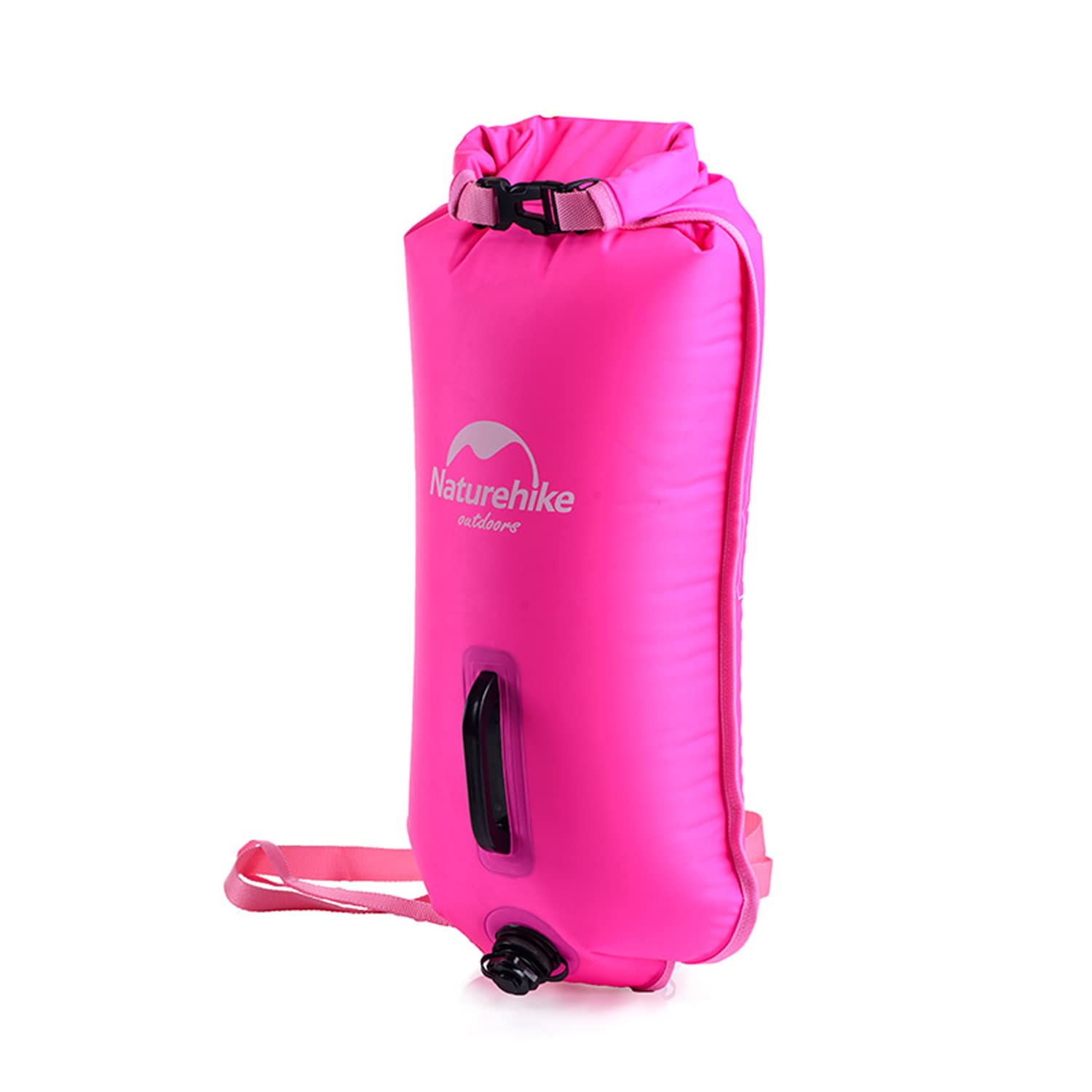 Naturehike Aufblasbarer Trockensack, 18L Wasserdichter Rucksack mit 2 Luftkammern für Open Water Schwimmen und Triathlon-Training, Leichte Schwimmhilfe zum Schnorcheln, Rafting, Bootfahren