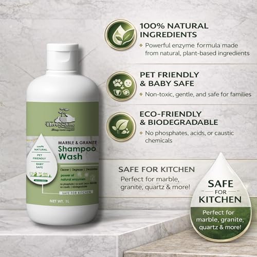 Image of Marble & Floor Cleaner 1L | pH Neutral, Streak-Free Shine | Safe for Kids, Pets & Mandir | Eco-Friendly Natural Stone Cleaner Pack 1