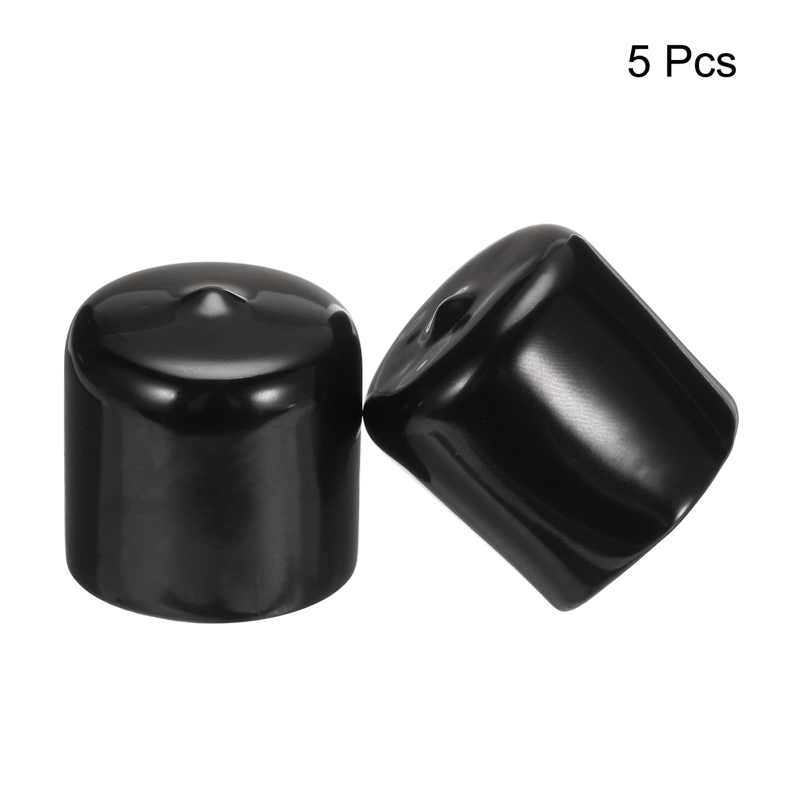 QUARKZMAN 5 stuks rubberen eindkappen, 31 mm, kunststof doppen, rubberen doppen, beschermkappen voor stoelpoten, tafelpoten, schroeven, bouten, schroefdraad, metalen staven, buis, hekpalen, zwart