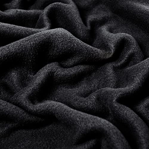 Dreamscene Fleece Throw Blanket for Bed, Super Soft Warm Cosy Plain Black Sofa Throw Blanket Lightweight Double Bedspread Polar Fleece Blankets, 150 x 200cm - Cosy Home Interiors Dreamscene Fleece Throw Blanket for Bed, Super Soft Warm Cosy Plain Black Sofa Throw Blanket Lightweight Double Bedspread Polar Fleece Blankets, 150 x 200cm - Image 4