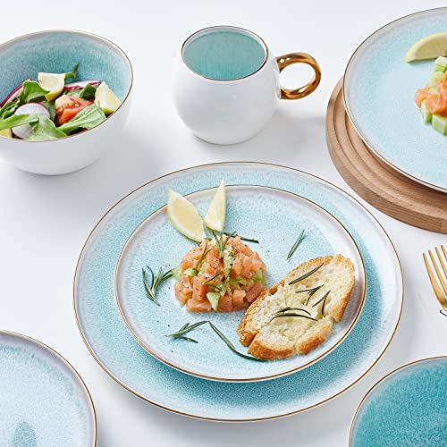 Stone Lain Josephine Porcelain Dinnerware Set, 16-Piece Service for 4, Mint - Image 3