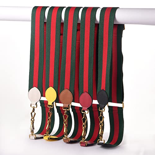 Goxtech Wide Shoulder Purse Strap Replacement Adjustable Belt Canvas Bag Crossbody Handbag (Brown Leather Head) #TOP5