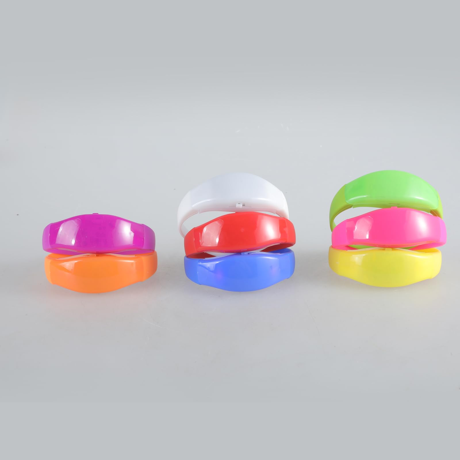 PANGBOER 10 Braccialetti luminosi a LED Multicolori Braccialetti in silicone luminosi Braccialetti attivazione vocale Accessori per concerti Braccialetti per feste compleanno