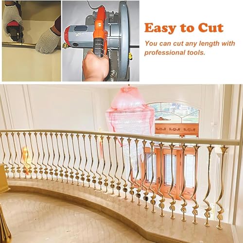 Barandilla de metal moderna y estable con kit completo para el hogar 6
