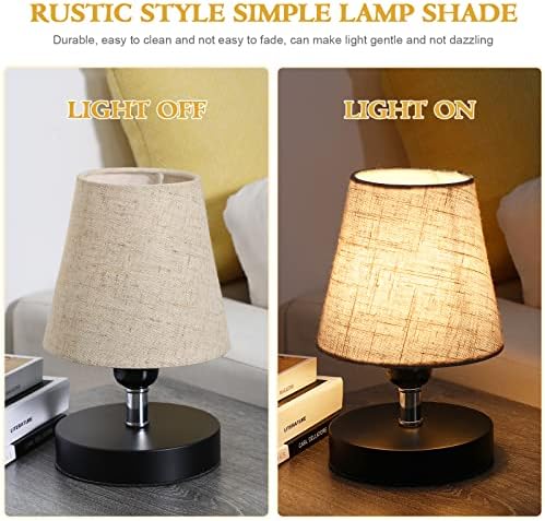 Balacoo 2pcs Cloth Lamp Shades Medium Lamp Shade Fabric Lamp Shade Fabric Light Shades Small Lamp Shade Clip LampShade Replacement Table Light Cover Light Accessories