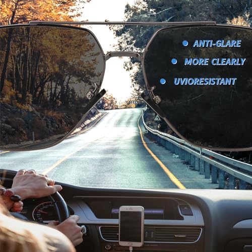 Color-Changing Sunglasses for Men, Lightweight Sun Glasses for Driving Fishing Golf 23134