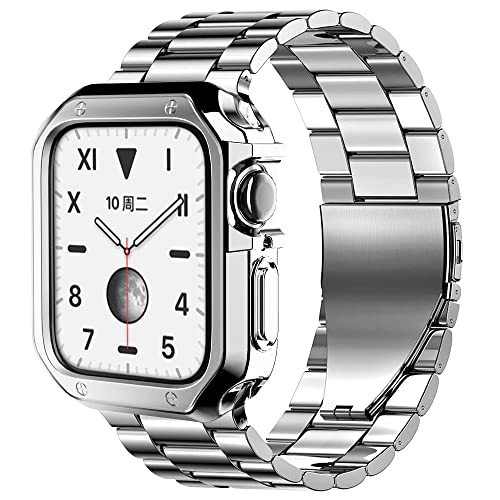 Bracelet Métallique et Coque pour Apple Watch du Bureau aux Séances de Sport