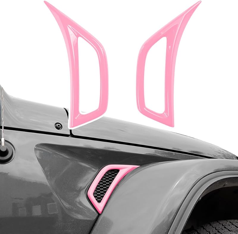 Moldura de acabamento da saída de ar lateral BARONG para Jeep Wrangler JL JLU e Gladiator JT 2018–2026 – Rosa, conjunto com 2 peças