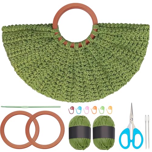 Kit de crochet débutant pour apprendre facilement à créer un sac croissant de lune