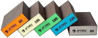 PGQIQGNM5 Pack Sanding Sponge for Wood Sanding Blocks Set for Drywall Metal Wood 60/80/100/180/220 Grit Assortment
