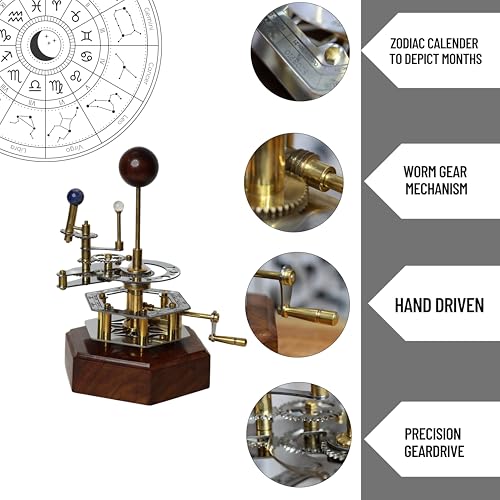 Orrerie en laiton faite main : le cadeau astronomique de luxe idéal - 3