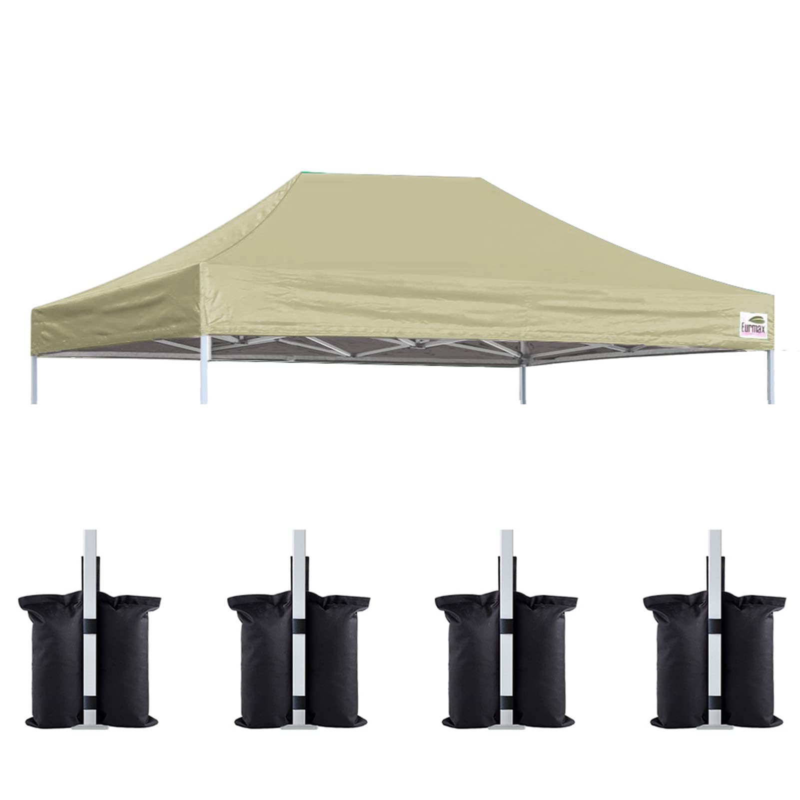 Eurmax USA Pop Up Canopy Top Gazebo Tent Cover Replacement Top Only (10x15, Beige) โ image 1